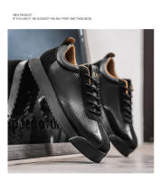 Nuevos Zapatos Versátiles Para Deportes Y Ocio, Zapatos Casuales Negros Con Plataforma Para Hombre - details 14