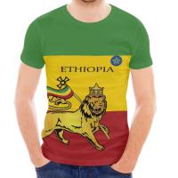 Camiseta de talla grande con estampado 3D de bandera etíope, camiseta de poliéster transpirable para hombre, ropa de playa - details 13