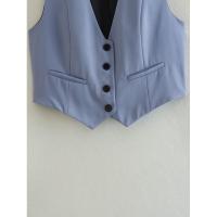 OUWU- Chaleco sin mangas para mujer, chalecos elegantes con cuello en V y una sola botonadura, blusas blancas elegantes - details 17