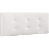 Cabecero tapizado Carla Blanco, 140x60 cm, Acolchado con Espuma, 8 cm de Grosor, Incluye Herrajes para Colgar - details 2