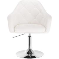 Peluqueria Imitación Cuero Taburete Bajo Taburete de Trabajo Silla de Escritorio Blanco BH104ws - details 1