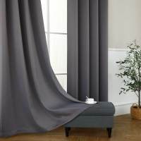 MILVIDAS Full Shading Curtain Super Soundproof Heat Insulation 100% Blackout Curtain Thickened Uv Protection With 8 Rings For Li - details 4