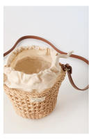 Bolso de Paja Nuevo Estilo Fresco Bolso de Hombro Tejido Hueco Bolso de Playa de Vacaciones Bolso Versátil para Mujeres - details 2
