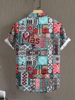 Camisa de manga corta para hombre, camisa con estampado Digital, estilo étnico, novedad de verano, 2023 - details 2