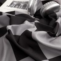 Juego de funda nórdica a cuadros negra y gris, ropa de cama Reversible con rejilla geométrica, funda de edredón suave para niños, adolescentes y adultos, decoración de dormitorio - details 15