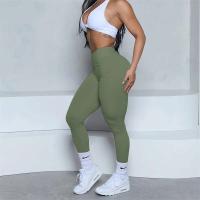 Leggings con espalda en V para mujer, leggings deportivos sin costuras para mujer, pantalones de yoga sólidos elásticos de cintura alta para fitness y jogging - details 24