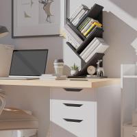Estantería de árbol, Librería Alta de 6 Niveles Estantería Estrecha de madera con cajones para Sala de Estar, Dormitorio 38×19×112CM Marrón Rústico - details 42