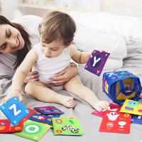 26pcs/set Baby Cloth Book Soft FlashCards with Cloth Storage Bag Graphic Alphabet Digital Cognition Toys Baby Educational Cards - details 0