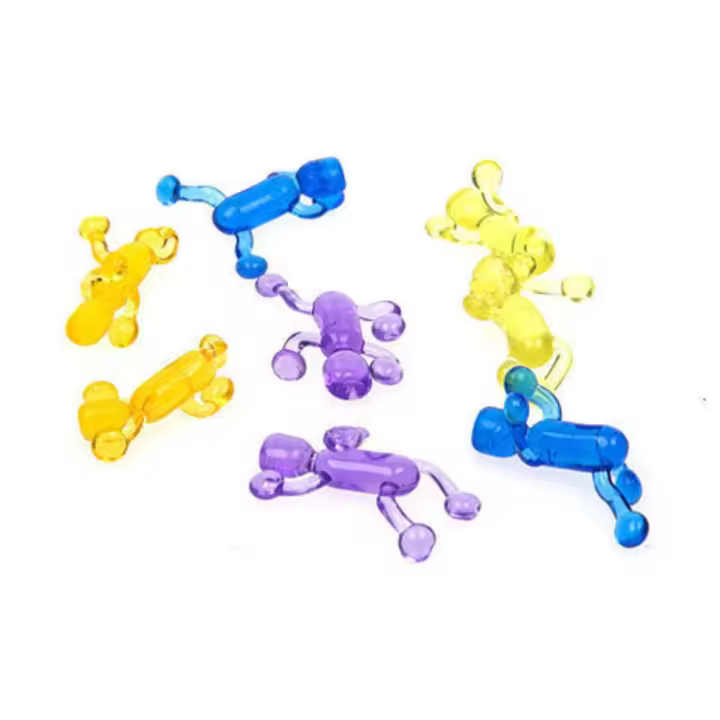 Juguetes de Goma Blanda para Niños, Esqueleto Pequeño, TPR, Pegajoso, 10 Piezas, Nuevo - 1