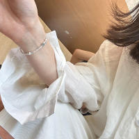 Pulseras de Estrella de Mar de 16 + 3,5 cm para Mujer, Plata de Ley 925, simplicidad, pulsera de Plata de Ley 925, Cuenta de Perla - details 3