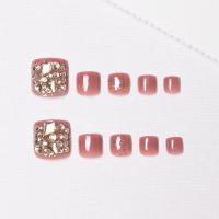 Uñas postizas de pie rosa brillante, adhesivo ultraflexible de larga duración para uso en escenario - details 0