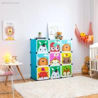 Armario Infantil Modular con Dibujos Animados Estantería Portátil para Ropa, Zapatos, Juguetes - details 1