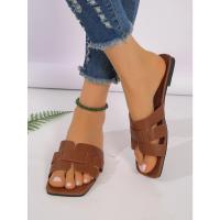 Sandalias planas informales de moda para mujer, ropa versátil para exteriores, zapatillas planas para usar afuera - details 2