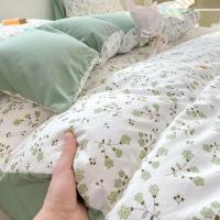 Conjunto de Cama Floral Retro Coreano Sábanas de Algodón Lavado 100%, Funda de Edredón Suave, Funda de Almohada - details 17