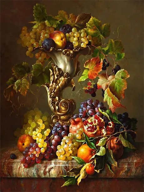 RUOPOTY-pintura decorativa por números, imagen hecha a mano, dibujo de frutas, Kits de manualidades para adultos - 1