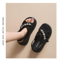 Sandalias Casuales de Moda para Mujer Nuevos Zapatos de Playa con Suela Gruesa y Cruzada con Estilo - details 12