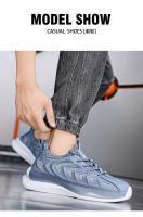 Primavera otoño nuevo Flyknit transpirable y cómodo Fondo suave versátil correr deportes zapatos casuales de hombre - details 8