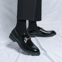 Zapatos de tacón bajo formales para hombre, mocasines informales antideslizantes, cómodos, transpirables, color negro y marrón, para fiesta de boda, Lea - details 27