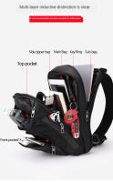 Bolso bandolera de pecho multifunción Oxford impermeable para hombre, de gran capacidad, para exteriores - details 3