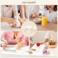 Mesa y sillas redondas de almacenamiento de madera para niños pequeños, mesa infantil de 3 piezas - details 15
