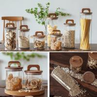 Tarro de vidrio con forma de pétalo, tarro de té sellado, tarro de azúcar de gran capacidad de grado alimenticio, tarro de almacenamiento a rayas, tarro de vidrio redondo - details 4