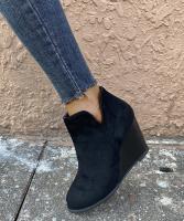 Nuevos zapatos de mujer de otoño con estampado de leopardo, tacón alto, botas Martin con tacón de cuña - details 24