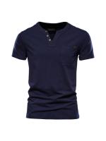Camiseta informal japonesa de verano para hombre, Camiseta deportiva a la moda, Camiseta ajustada con bolsillo de algodón, camiseta de manga corta para hombre - details 7