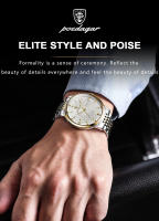 Reloj de Pulsera de Cuarzo POEDAGAR Luminoso, Impermeable, Calendario, Regalo Perfecto para Hombres - details 11