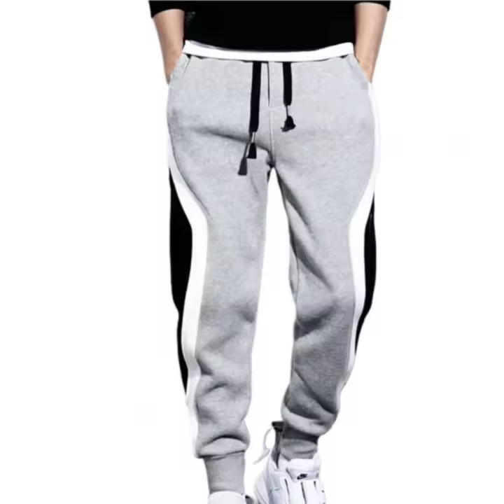 Pantalones De Militar Para Hombre Con Forro De Peluche Estilo Coreano Casual Deporte Otoño Invierno Cargadores Ajustables Al Cinturón - 1