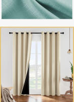 Cortinas Modernas de salón, 2 Piezas, Opacas térmicas con Ojales, Aislantes, frío y Calor - details 10