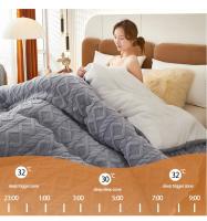 Manta de Invierno Super Grosora y Cálida para Cama con Peso de Cachemira Artificial Suave y Cómoda Calidez de Cojín de Cuero de Lamb - details 5