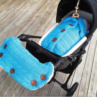 Saco de dormir de punto grueso para bebé, forro de Cachemira de imitación infantil, envoltura para recién nacido, manta para cochecito de niño - details 27