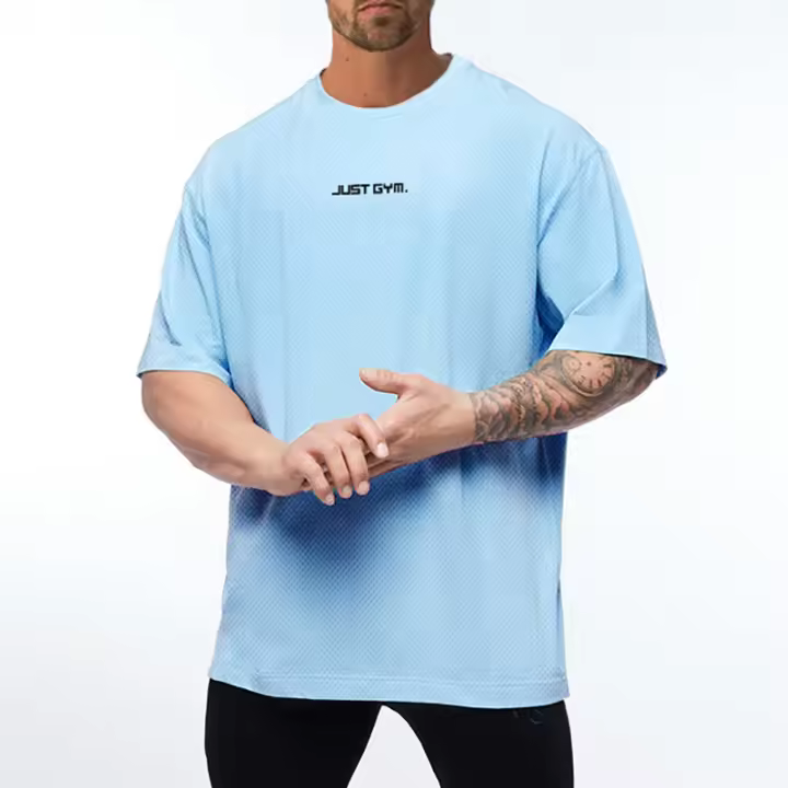 Camiseta de Verano Transpirable para Hombres Diseño Sencillo, Ajuste Suelto, Manga Corta, Material de Poliéster - 1
