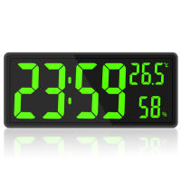 Reloj LED electrónico de pared Digital grande, temperatura y humedad, modo nocturno, mesa, 3 modos de visualización, 12/24H - details 0