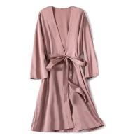 Bata de satén para mujer, lencería íntima, ropa de dormir sedosa, regalo de boda nupcial, bata de baño tipo kimono informal, camisón Sexy - details 15