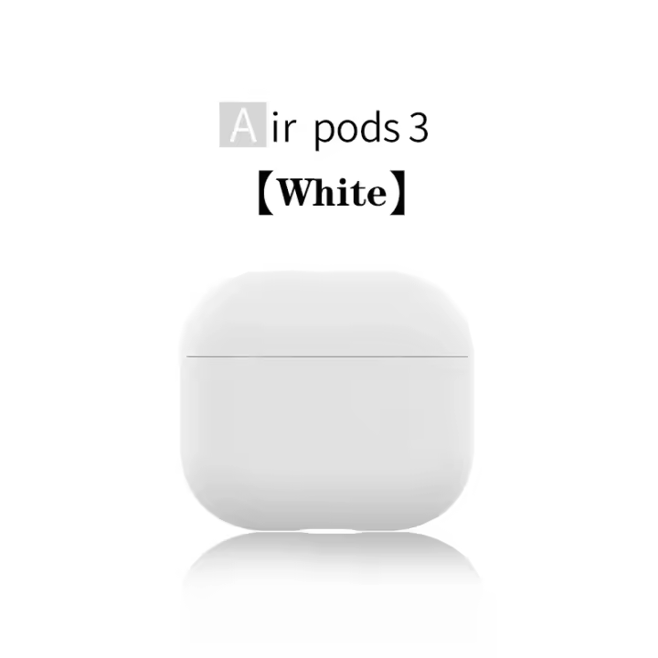 Funda protectora de silicona líquida AirPods 3, carcasa suave de color sólido para auriculares de tercera generación - 1