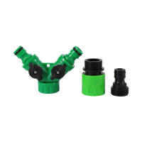 Divisor de agua en forma de Y para riego de jardín, válvula de agua de 2 vías con rosca hembra de 1/2 "Y 3/4", interruptor controlador de agua - details 2