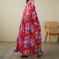 Vestido Vintage de Algodón de Manga Larga Talla Grande, Elegante y Suelto para Mujeres - details 20