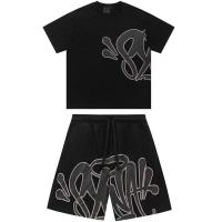 Conjunto de camiseta y pantalones cortos de hip hop para hombre Syna World Drill Summer Tracksuits - details 4