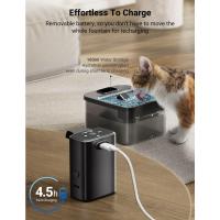 Fuente de agua para gatos con pilas, fuente de agua inalámbrica para gatos Fursink de 84 oz/2,5 L con sensor de movimiento, sin BPA, negra con 6 filtros - details 5