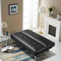 Sofá Cama Plegable de 3 Plazas Tapizado de Piel Sintética Tamaño 166.5 X94 cm Capacidad 350 KG - details 7