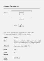 Baseus-Lámpara Led de escritorio para lectura, luz colgante de pantalla asimétrica USB, color negro, para ordenador - details 15