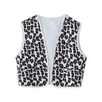 BUNO-Chaleco de leopardo de pana para mujer, ropa de calle con bolsillos de estilo Retro, sin mangas, holgado y fino, Top corto, novedad de 2025 - details 1