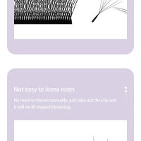 Extensiones de Pestañas en Forma de W DIYDAY Pestañas Suaves Naturales Pre-Hechas con Efecto de Floración Herramientas de Cuidado de la Piel Facial para Maquillaje de Belleza - details 5