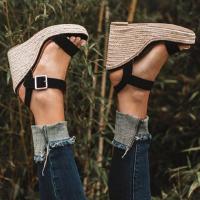 Sandalias de tacón de cuña para mujer, zapatos de verano - details 1