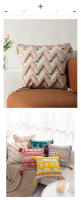 Bonenjoy 1 funda de cojín de estilo bohemio para decoración del hogar, fundas de almohadas con borlas, fundas de cojín de lino y algodón, funda de almohada de 45x45cm - details 10