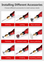 Kit de Herramientas Rotativas Inalámbricas USB para Taladro Mini Drill Inalámbrico de 24PCS Accesorio para Joyería Metal Vidrio Mini Taladro de Madera con Pluma de Grabado DIY - details 4