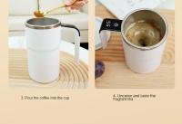 380ML Taza Eléctrica de Café con Agitación Automática IP67 Impermeable Libre de BPA Taza de Café con Agitación Automática Recargable Taza de Té Magnética - details 14