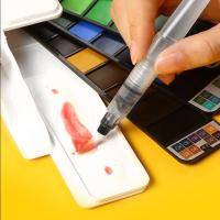 Juego de pintura de acuarela plegable con pincel de agua, Kit de pintura al óleo de 18/24/36/42 colores, pigmento de acuarela sólido para estudiantes - details 5
