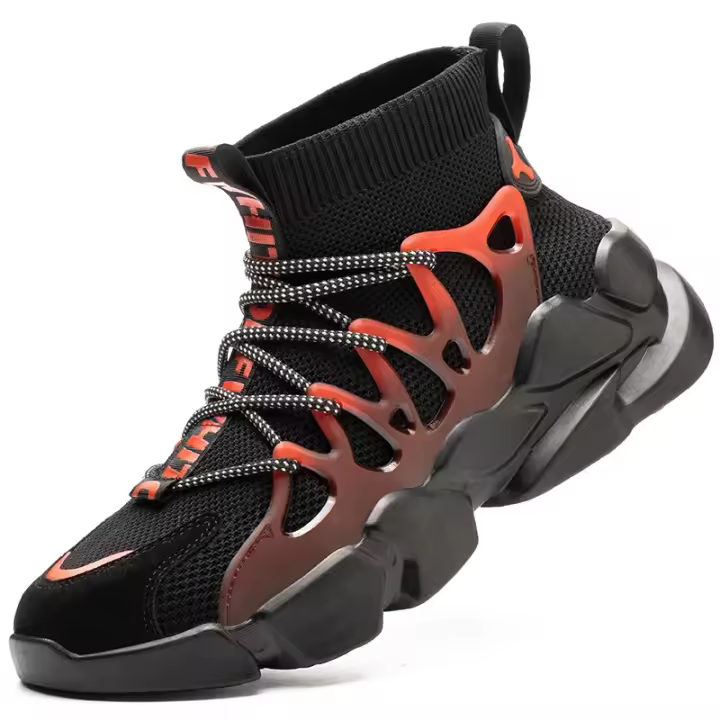 Zapatos de trabajo seguros y desechables con punta de acero, transpirables para deportes al aire libre, zapatillas de deporte, botas de construcción - 1